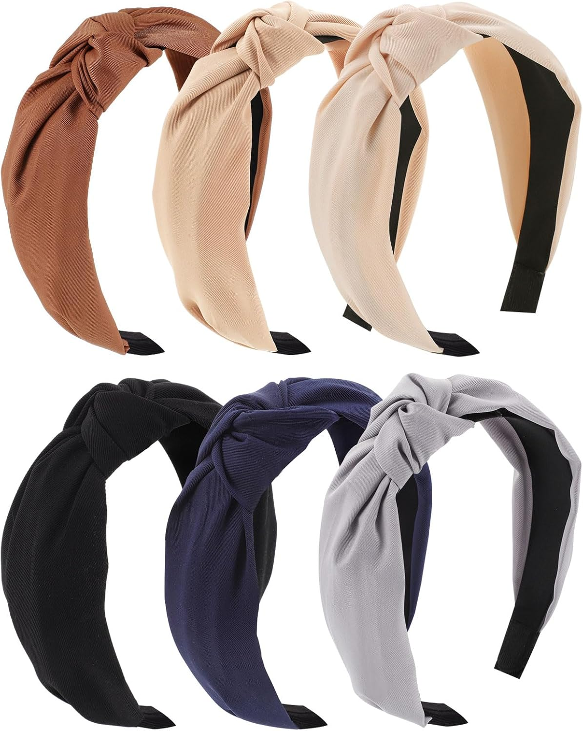 Pack of 6 Women'S Headbands, Knotted Headbands, Make-Up, Non-Slip Headband for Women and Girls image number 2