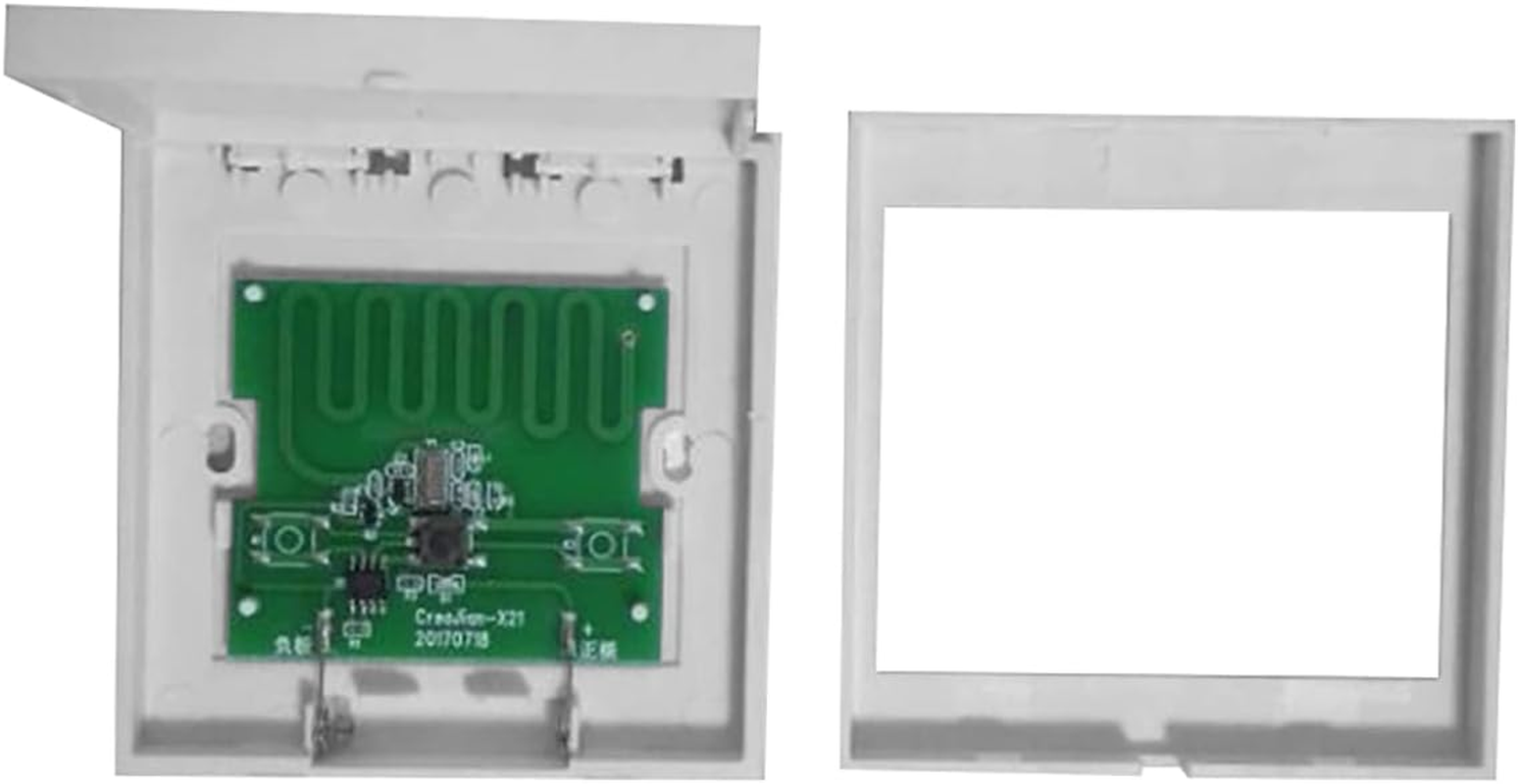 Push Button Wall Light Switch Remote Controller 1 Gang 86 Type On/Off Switch Panel 433Mhz Wireless RF Remote Control Transmitter with Stickers Free Position Flexible for Home Living Room Bedroom VCXN image number 4