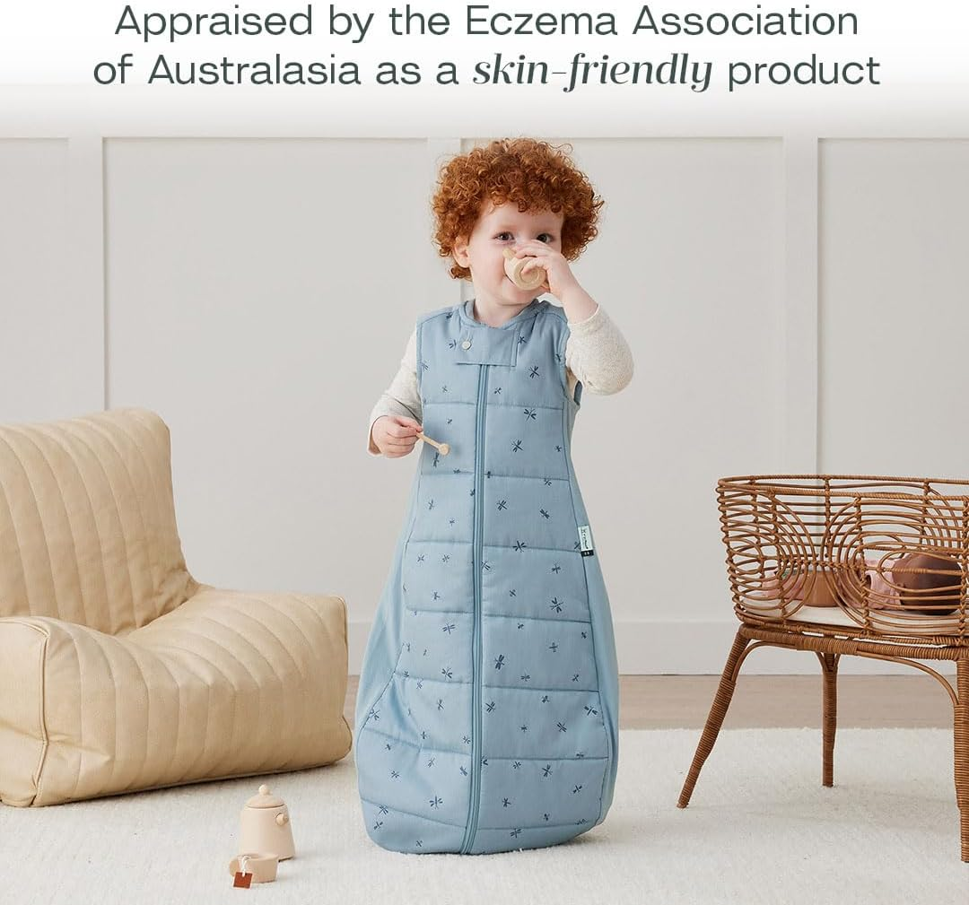 Ergopouch Premium Sleeping Bag 1.0 TOG &ndash; 4&ndash;6 Years &ndash; Dragonflies Print &ndash; a Premium, Silky-Smooth, Wider-Fit Sleeping Bag &ndash; 400 Thread Count Organic Cotton &ndash; for Toddlers and Preschoolers image number 3
