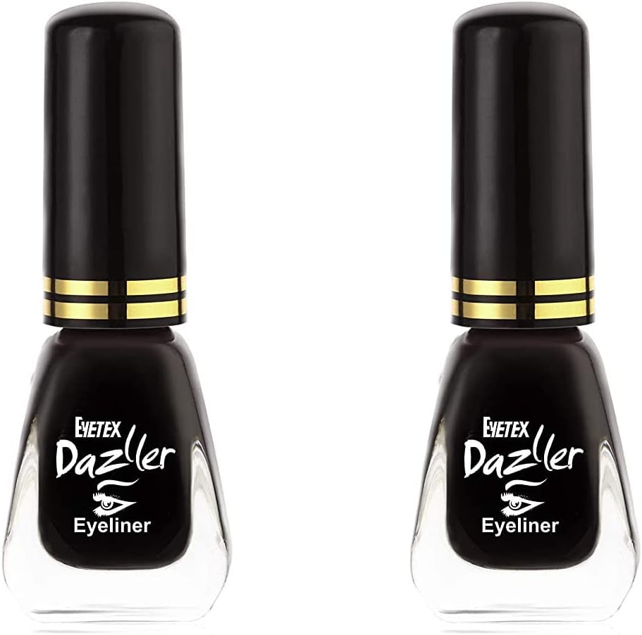 Dazller Eyeliner Black Matte Washable Water-Resistant Smudge-Proof up to 8 Hrs Stay Lightweight One Stroke Application 6Ml - (Pack of 2) image number 5