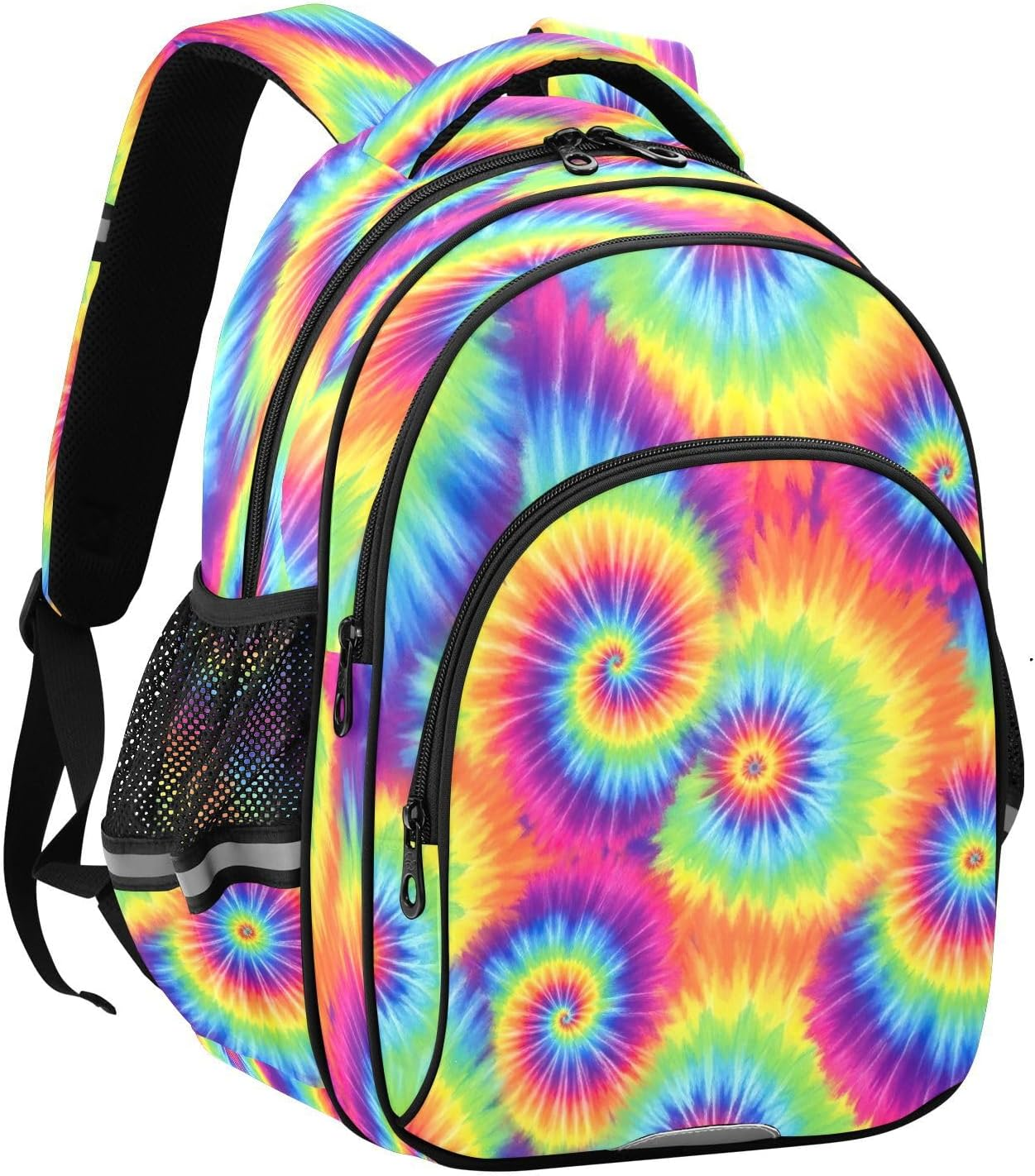 15 Inch Kids School Backpack for Boys Girls, Tie Dye Kids Laptop Backpack for Girls image number 2