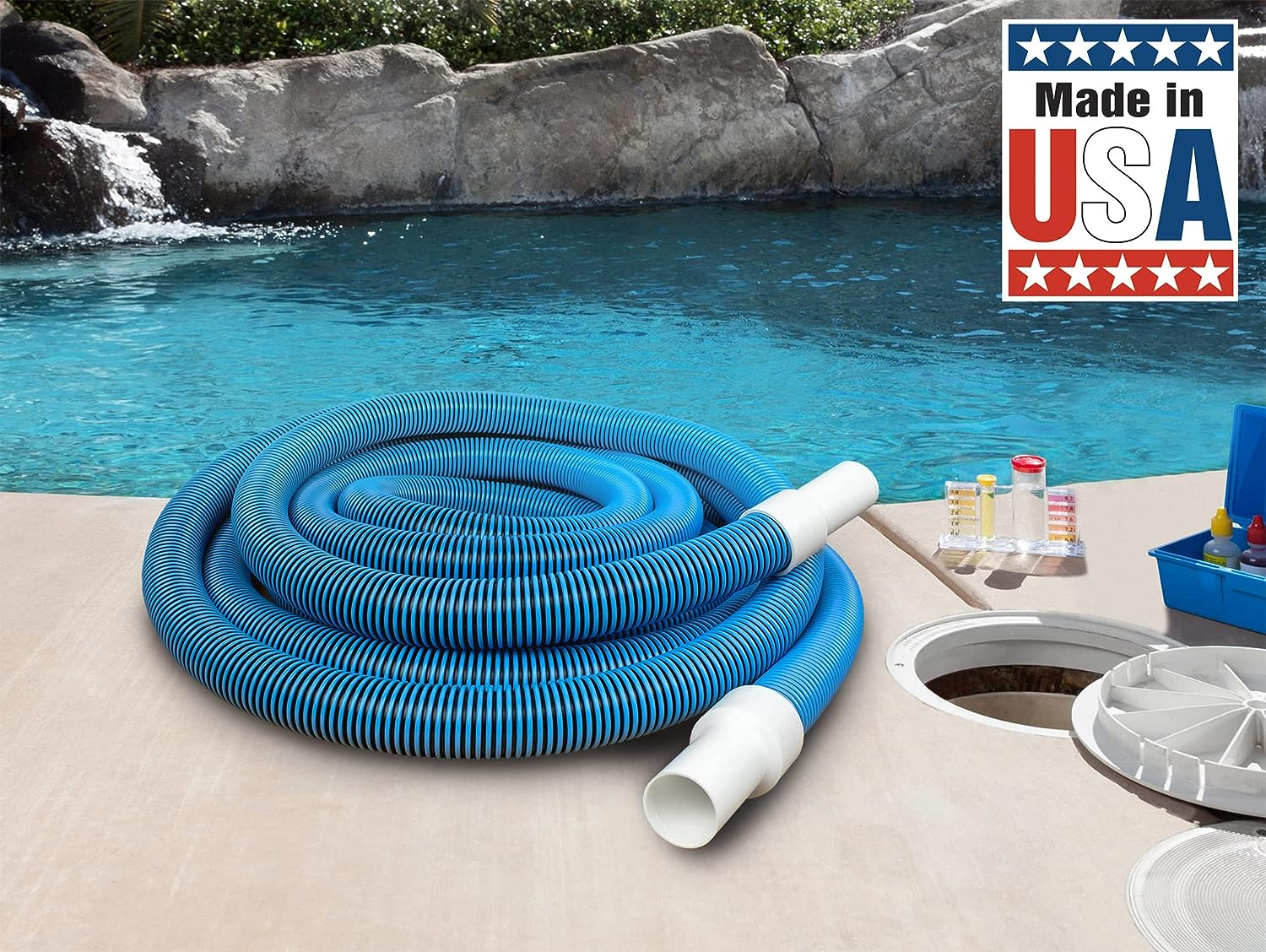 Poolmaster 33430 Heavy Duty In-Ground Pool Vacuum Hose with Swivel Cuff for In-Ground Pools, 1-1/2-Inch by 30-Feet,Neutral image number 6