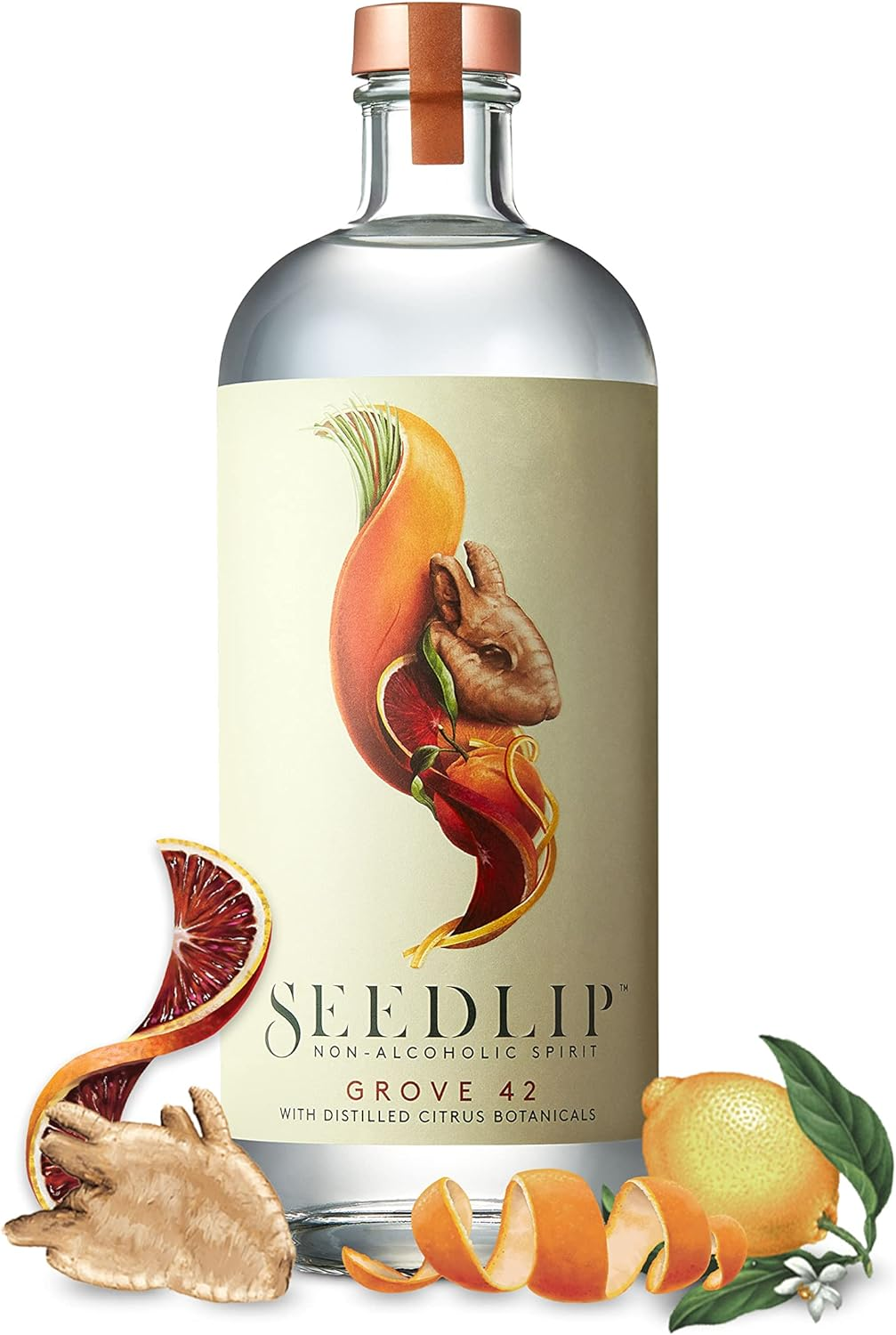 Seedlip Grove 42 Non Alcoholic Spirit &ndash; Distilled Botanical Drink with Mediterranean Orange, Lemon, Ginger & Lemongrass &ndash; Spirit & Gin Alternative for Mocktails &ndash; 700 Ml image number 6