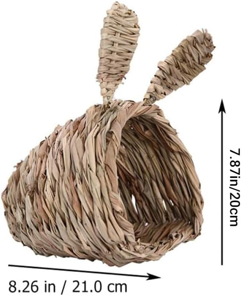 AIMALL Hand-Woven Grass Tunnel Nest for Small Pets &ndash; Natural Hideaway Toy for Rabbits, Hamsters, Guinea Pigs, Hedgehogs, and Totoro &ndash; 21 X 20Cm Pet Play Tunnel image number 4
