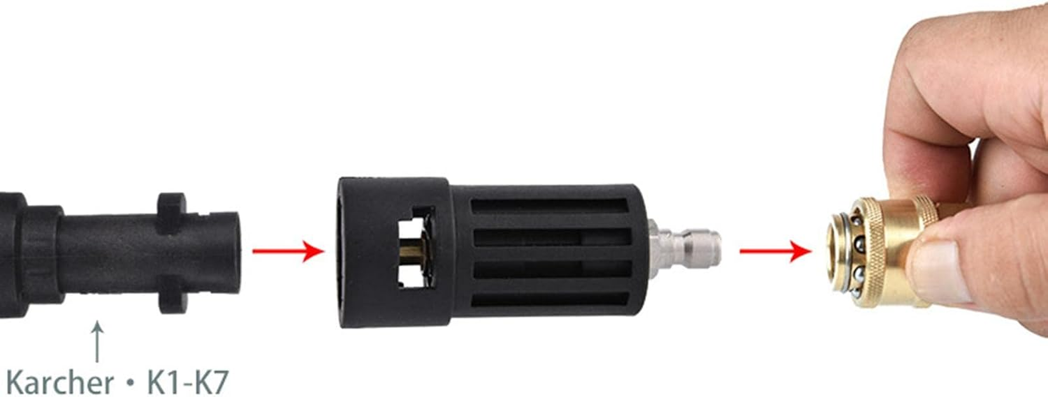 Baoblaze Quick Connect Spray Nozzles, 1/4" Gas Power Pressure Washers, 3600 PSI Rating for K2- K7 Series image number 6