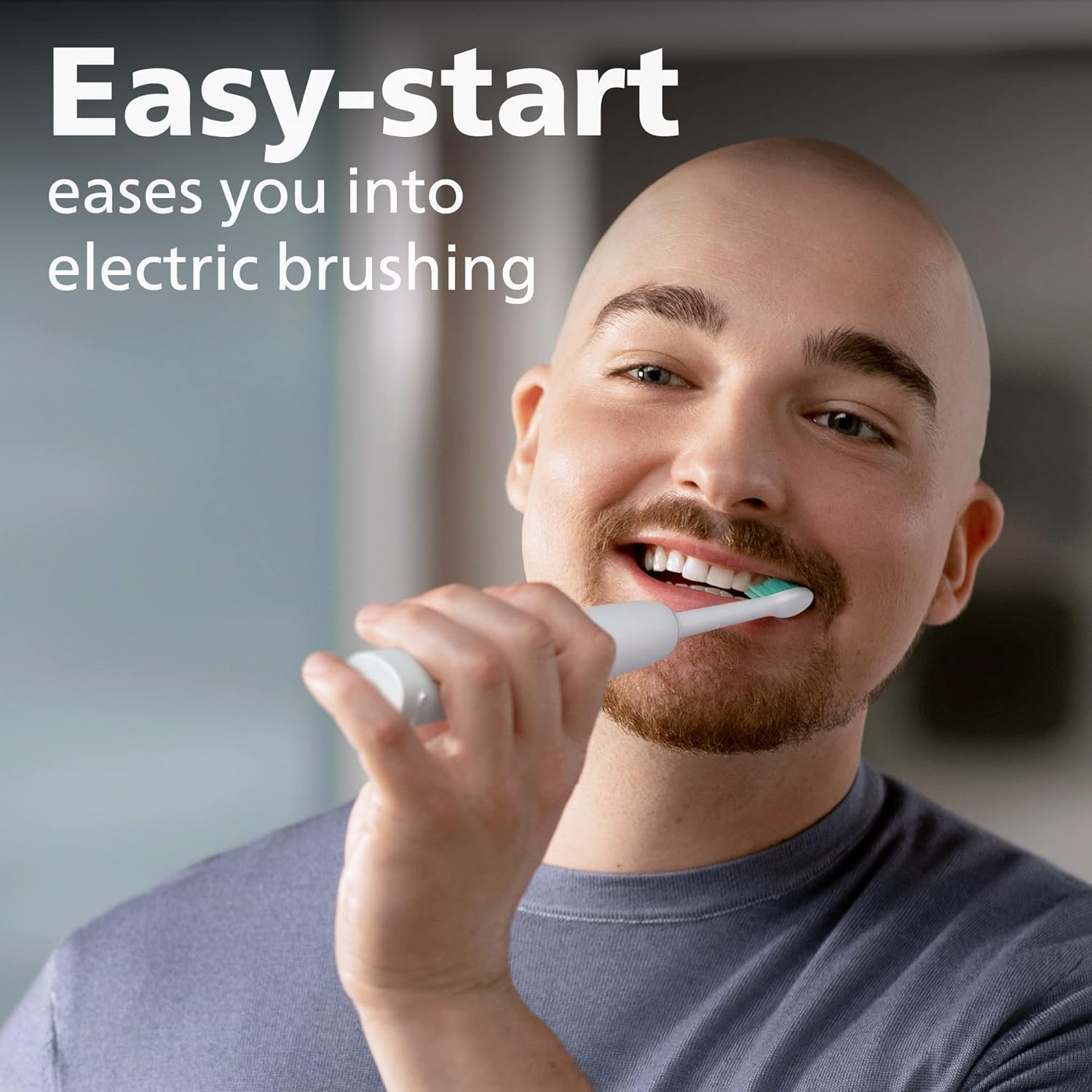 Philips Sonicare 1100 Series Sonic Electric Toothbrush with 31,000 Brush Strokes per Minute, Quadpacer & Smartimer, 14-Day Battery Life, Mint Green, HX3641/21 image number 2