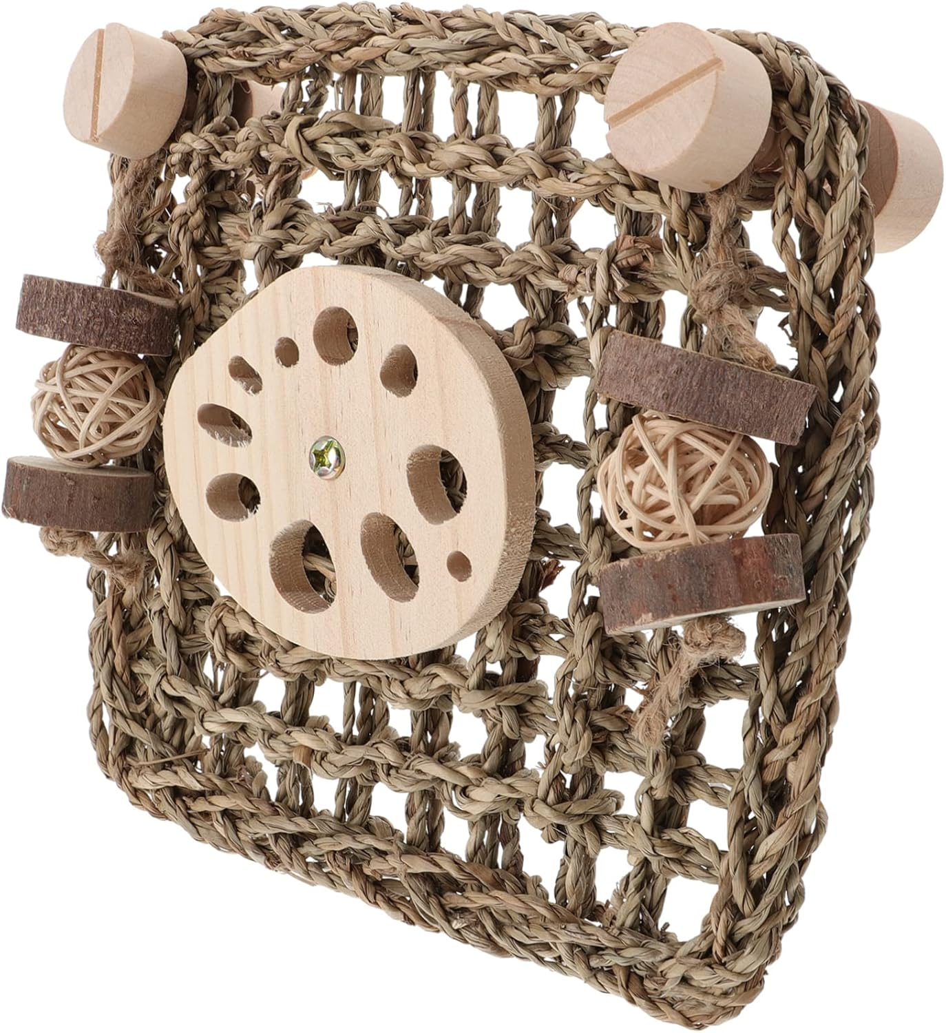 Generic 1Pc Rabbit Seagrass Mats for Pets Animals Rabbit Activity Mat Natural Hay Woven Bed Grass for Rabbits Cleaning Gerbils Activity Chew Natural Pine