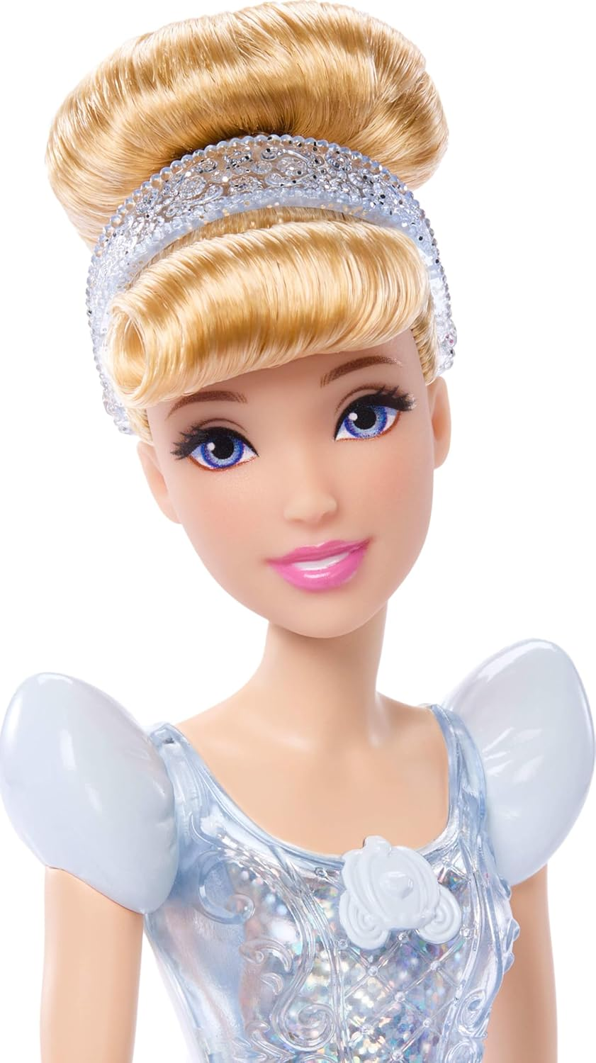 Mattel Disney Princess Cinderella Doll in Sparkling Fashion with Removable Skirt, Headband and Shoes, Posable & Collectible, Inspired by Movie image number 2
