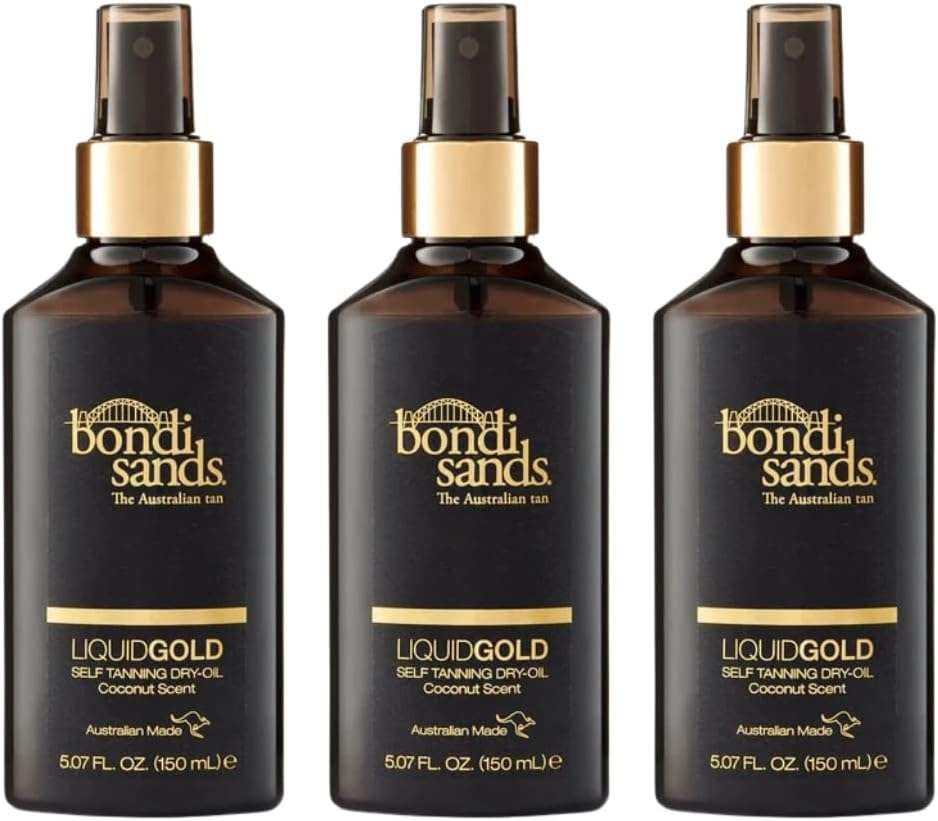 3 Pack of Bondi Sands Liquid Gold Self Tan Oil 150Ml image number 1