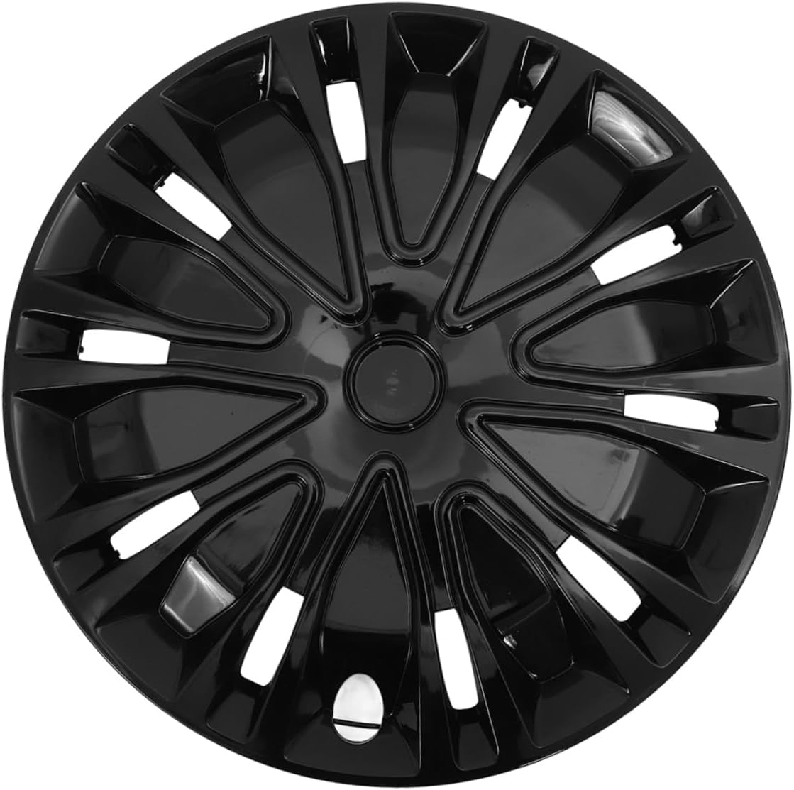 Zerodeko 15-Inch Universal Car Wheel Hub Caps Black Decorative Rim Covers Automotive Hub Covers for Vehicle Wheel Repair and Upgrade image number 6