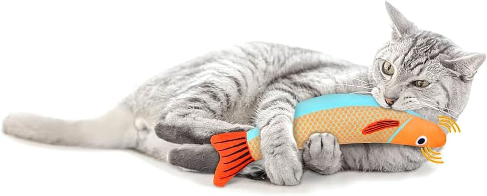 Sarini 2 Pack Catnip to Ys Saury Fish,Catnip Crinkle Sound to Ys for Indoor Adult Kitten,Interactive to Y for Cat Chew to Ys for All Breeds image number 5