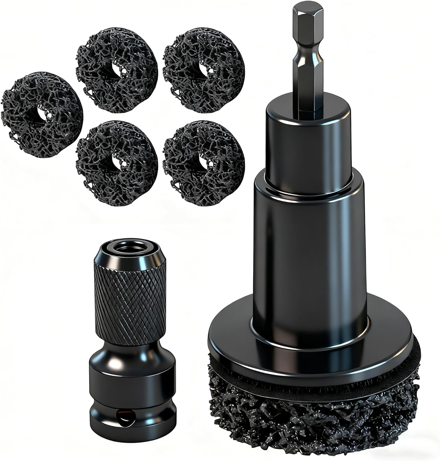 FLYTIN Wheel Hub Cleaning Kit - Hub Cleaner Tool for Drill, Automotive Grinding Maintenance Cleaner for Nuts & Bolt, Durable Auto Care for Garages, Trucks, Cars image number 2