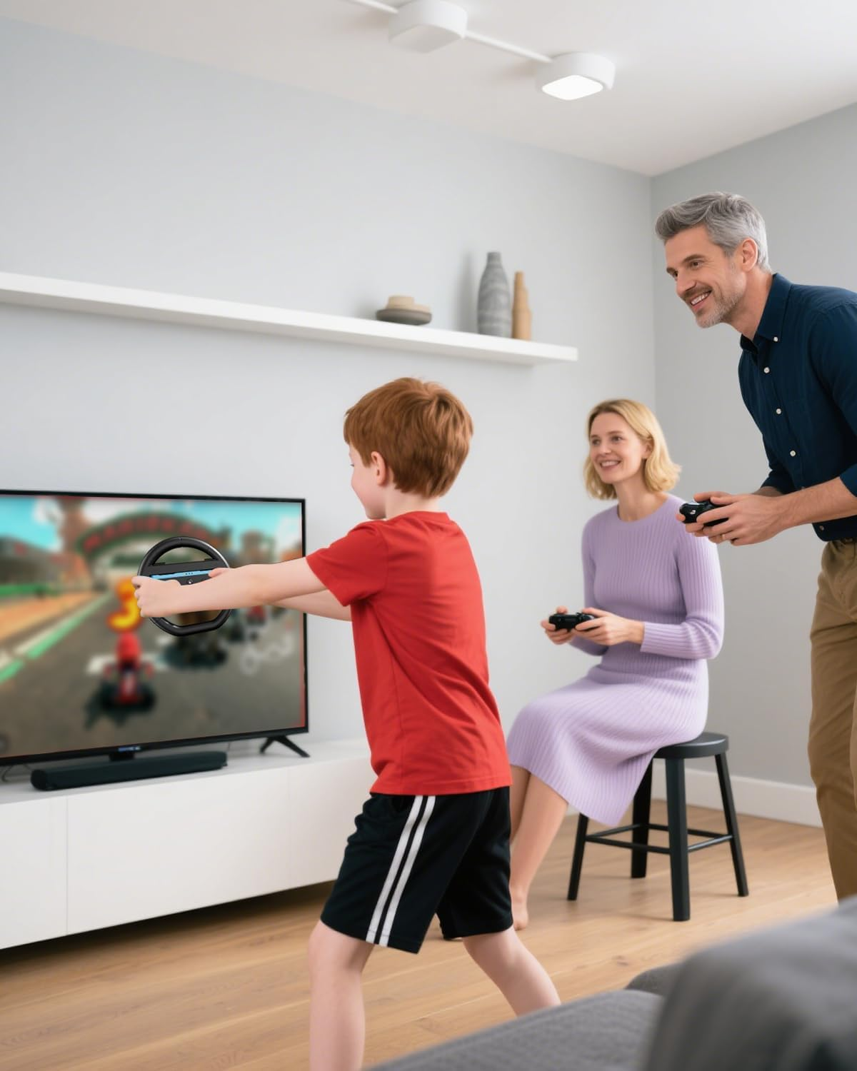 Nintendo Switch 2 Accessories Bundle,16 in 1 Premium Game Kit: Hard Carrying Case with Storage Compartments, 2X Tempered Glass Screen Protectors with Alignment Frame, Steering Wheel for Mario Kart, Ergonomic Grip for Joycon Controllers & Console Protective Cover image number 4