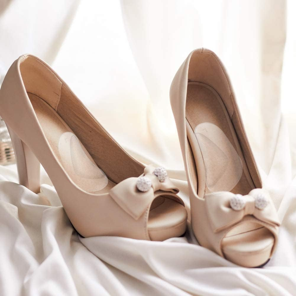 Clear Gel Arch Support Insoles - 3 Pairs High Heel Inserts for Plantar Fasciitis - Orthotic Shoe Cushion Pad for Feet image number 6