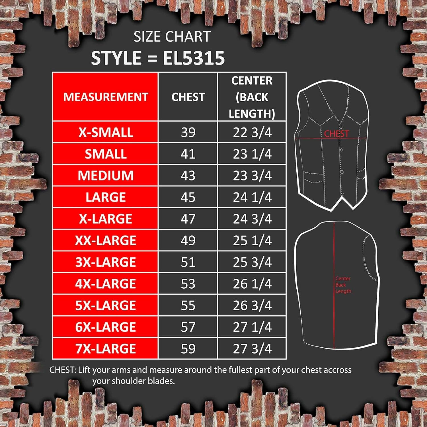 Event Leather EL5315 Black Motorcycle Leather Vest for Men W/Side Lace- Riding Club Adult Motorcycle Vests - 2X-Large image number 5