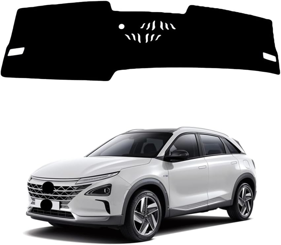 Evervenz Dash Mat for Hyundai Kona 2024 2025 2026 Microfiber Leather（Without HUD） Dash Cover Dashboard Cover Kona02