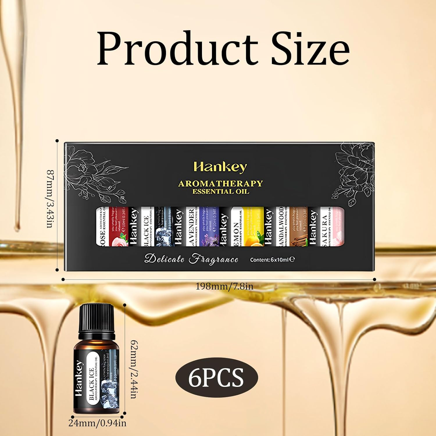 6 Pcs Essential Oils, Aromatherapy Essential Oils Set, for Any Occasion, Diffuser, Relaxation, Calming, Dreaming, Breathing, Aromatherapy Fresh Air image number 4