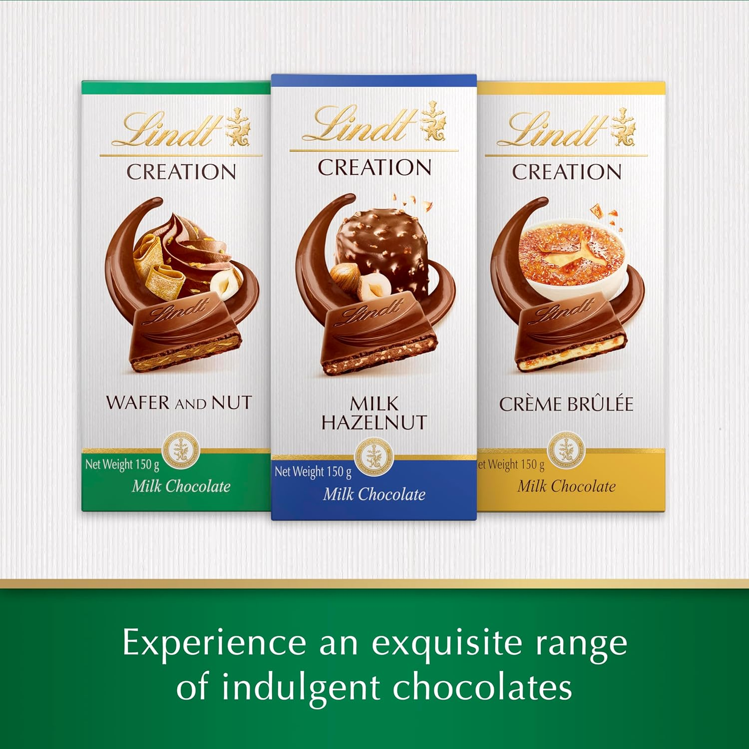 Lindt Creation Hazelnut Wafer Chocolate Block 150 G image number 1