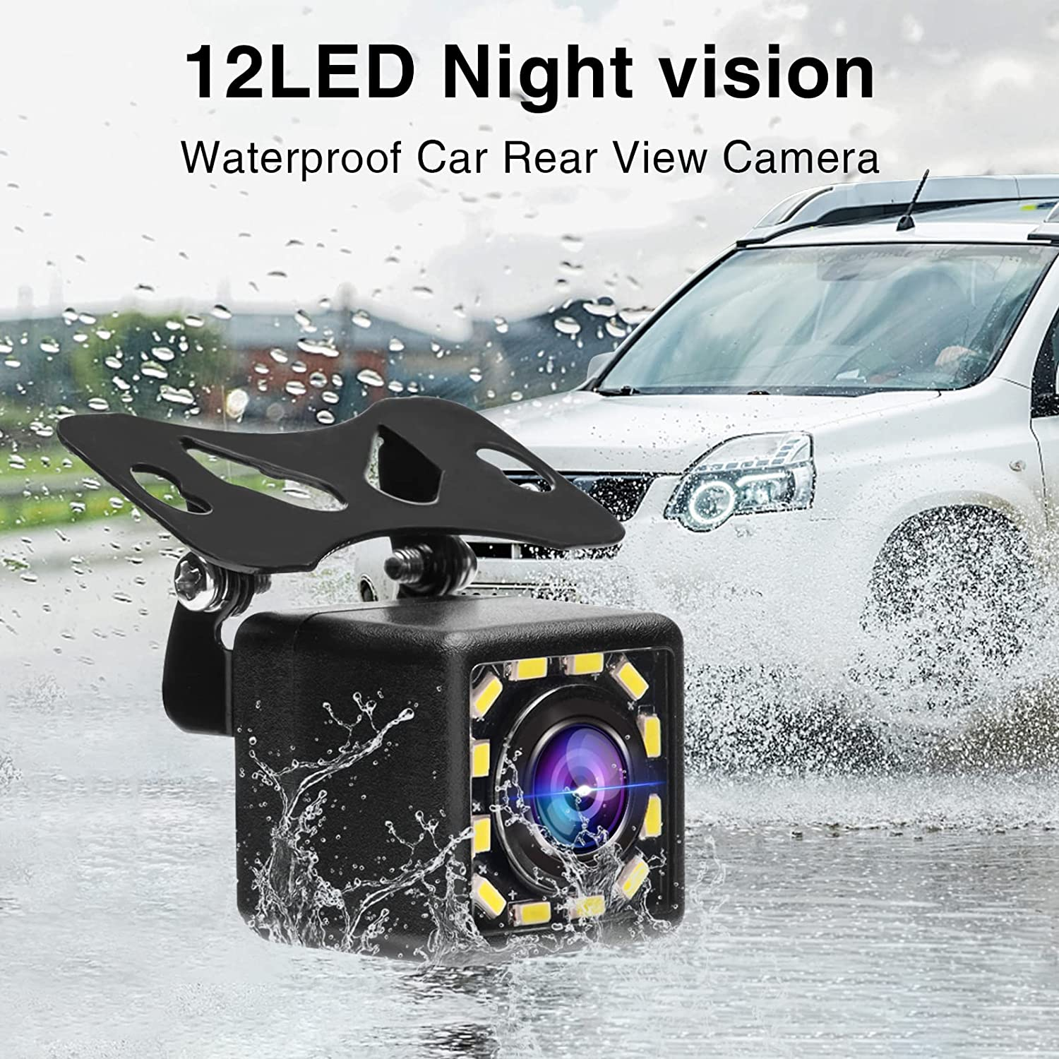 CARPURIDE Car Audio Receiver, Rear Camera, HD Waterproof, Support 12-24V, 2.5Mm Interface image number 3