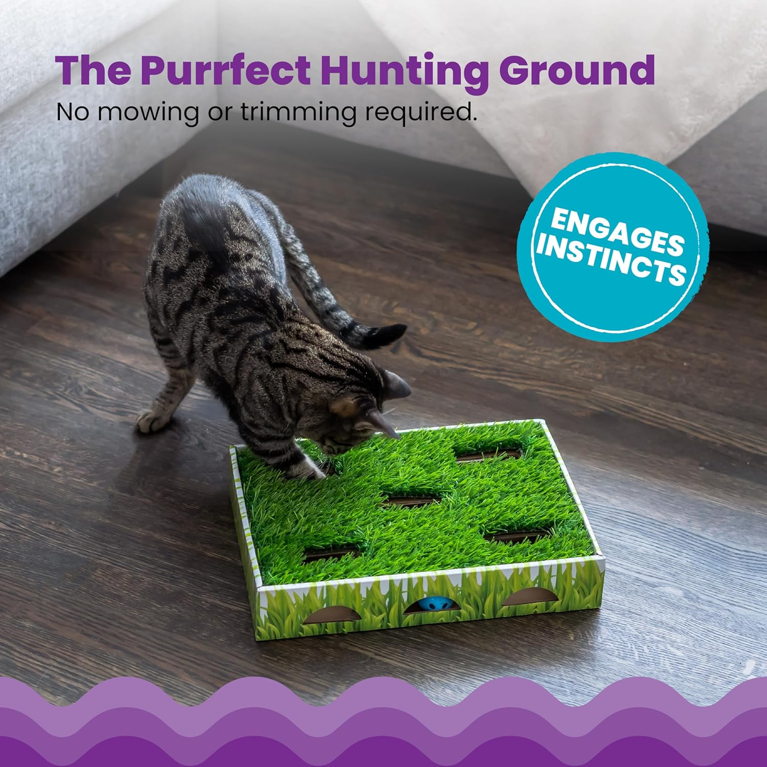 Petstages Grass Patch Hunting Box Cat Toy image number 2