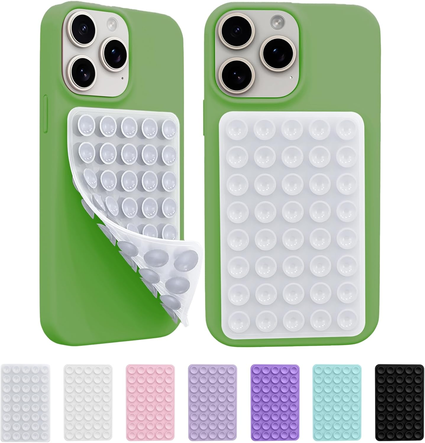 Octo Cup Buddy Sticky Grip Holder Phone Case Mount for Cellphone Black | 2 Pack, Silicone, Silicone Suction Cup, Double Sided, Hands-Free, Phone Accessories, Strong Grip Holder, for Selfie and Video