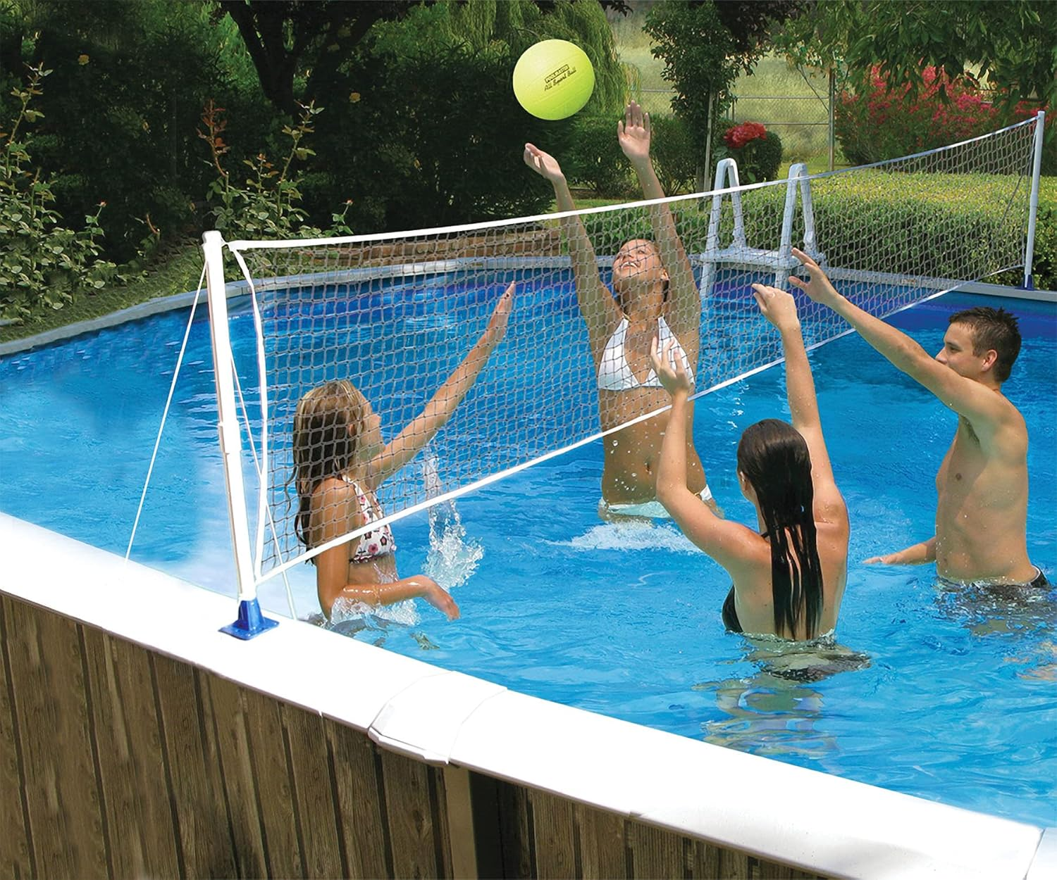 Poolmaster 72776 Above-Ground Mounted Poolside Volleyball/Badminton Game with Perma-Top Mounts image number 5