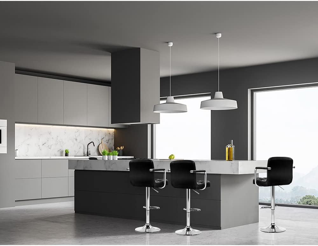 Artiss Bar Stools Stool Set of 4 Adjustable Kitchen Swivel Counter Barstools Dining Chair Gas Lift Leather Black in 68-81Cm Seat Height Floor for Home Bar Dining Room Cafe Outdoor Indoor image number 2