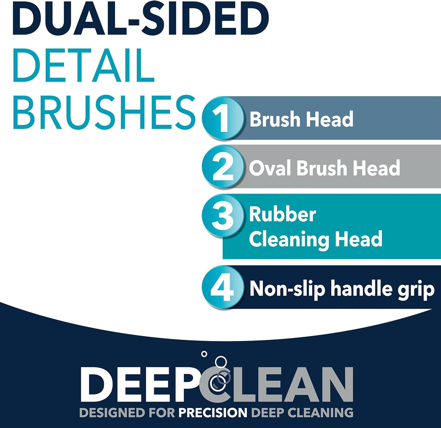 Beldray LA030124FEU7 Deep Clean Double Sided Brush Head - Scrub Brush Head, Oval Flexible Brush Head for Hard to Reach Areas, Rubber Heads for Scratch-Free Deep Cleaning image number 4