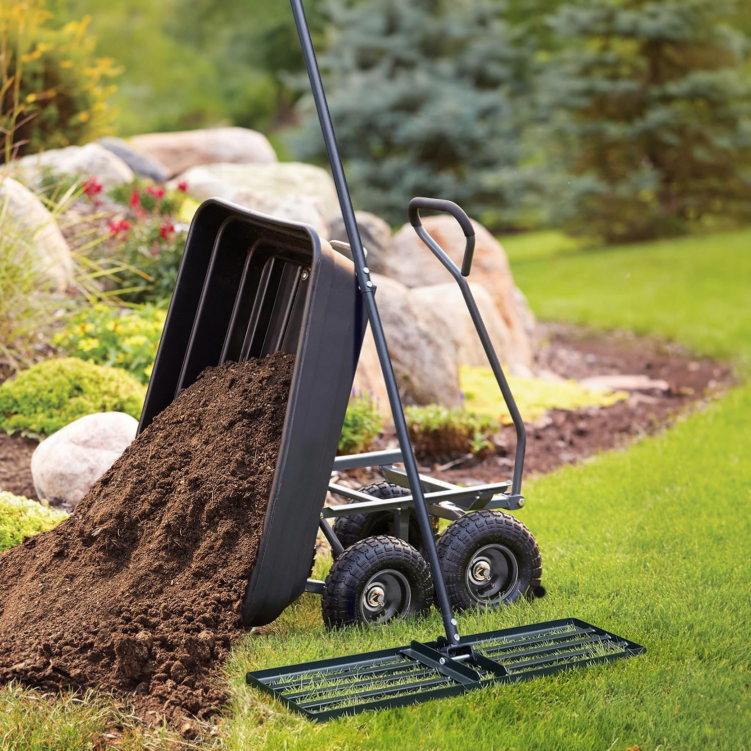 Jardineer Lawn Leveling Rake 36 Inches, Heavy Duty Ground Leveler for Grass, Soil, Dirt, and Sand - Ideal Yard Tool image number 5