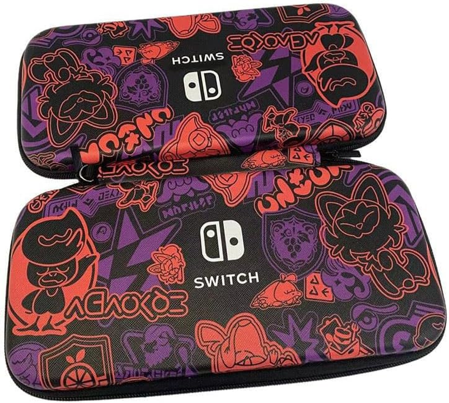Carrying Case for Nintendo Switch/ Switch Oled-Pokemon Scarlet and Violet Protective Hard Portable Travel Case Shell Pouch for Console & Accessories (Black) image number 5