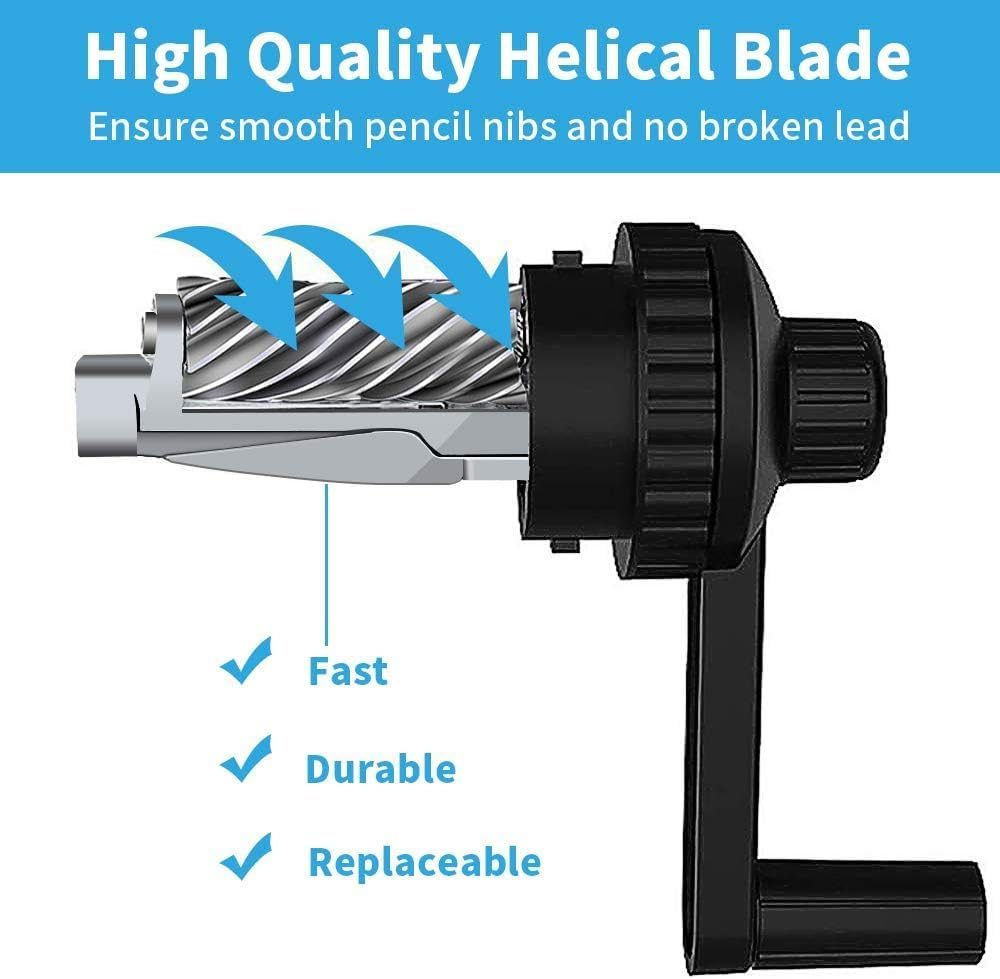 AFMAT Long Point Pencil Sharpener for Artist, 8-20Mm Long Pencil Nibs, Artist Pencil Sharpener Manual for &Phi;6-8.2Mm Charcoal/Drawing/Sketching/Colored Pencils, Self-Feed & Adjustable Pencil Sharpness image number 6