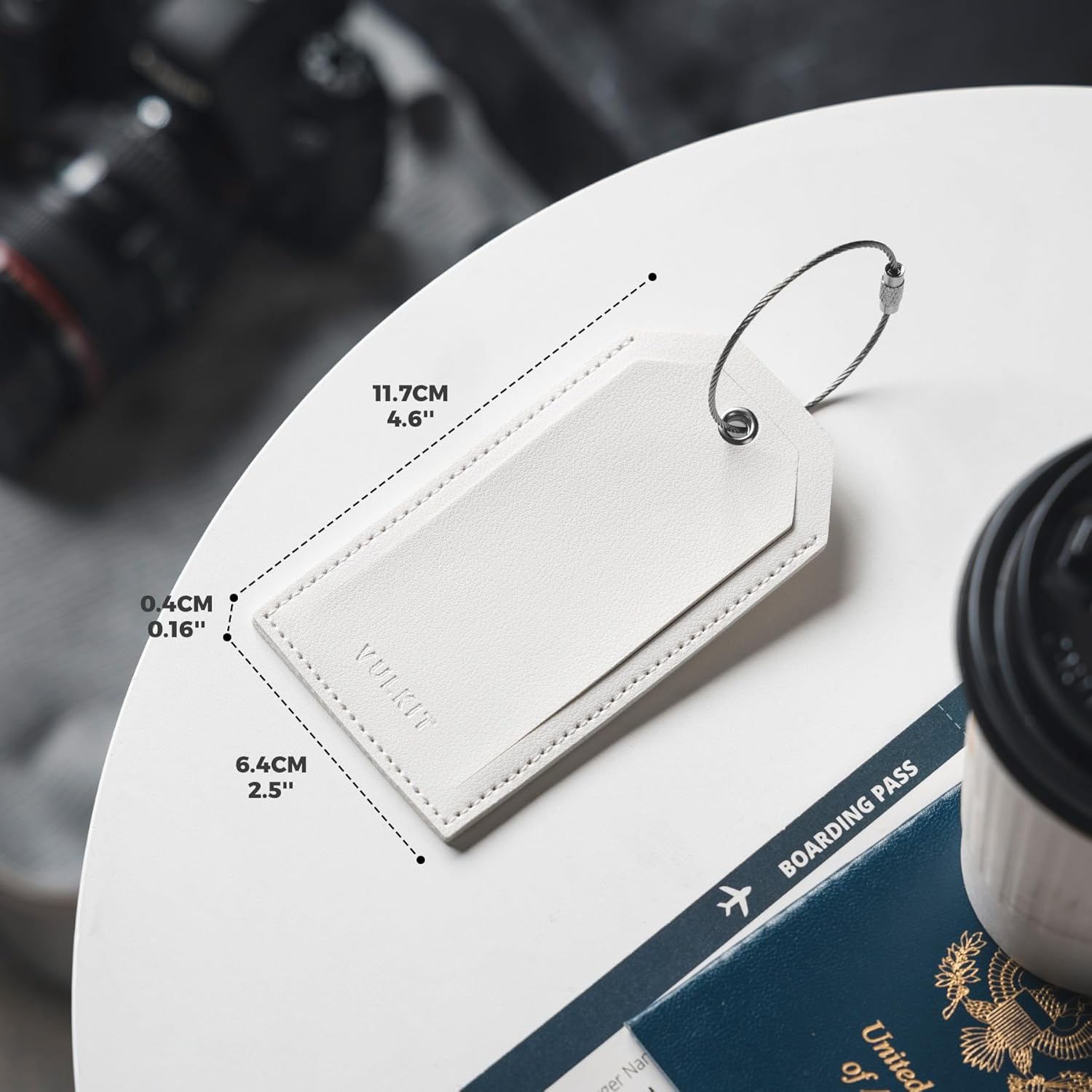 VULKIT Luggage Tags 2Pcs Travel Tags for Suitcase Backpacks Baggage, Travel Essentials & Cruise Accessories image number 5