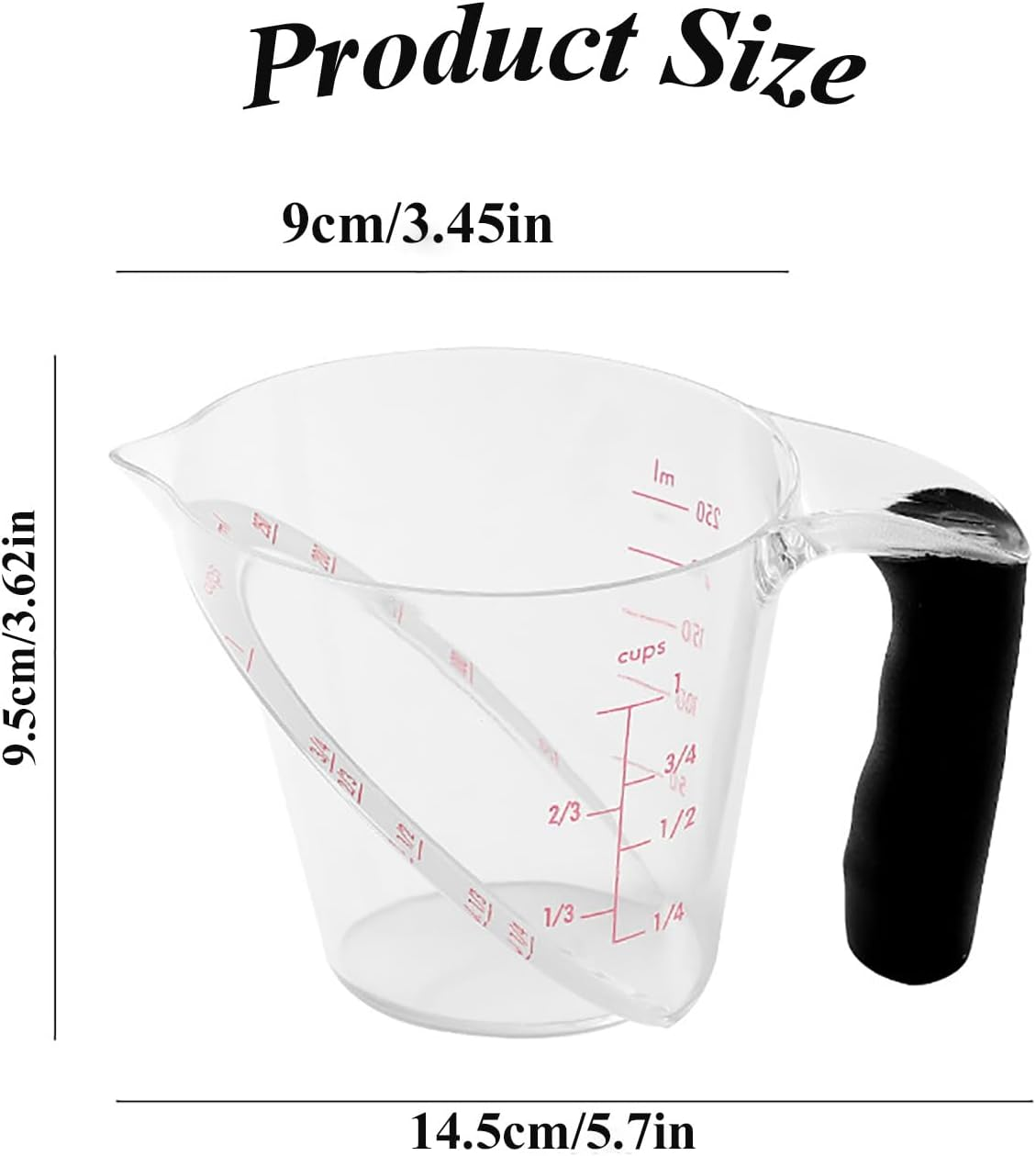 2Pcs Good Grips Angled Measure Cup, 500Ml, 2 Cup image number 1