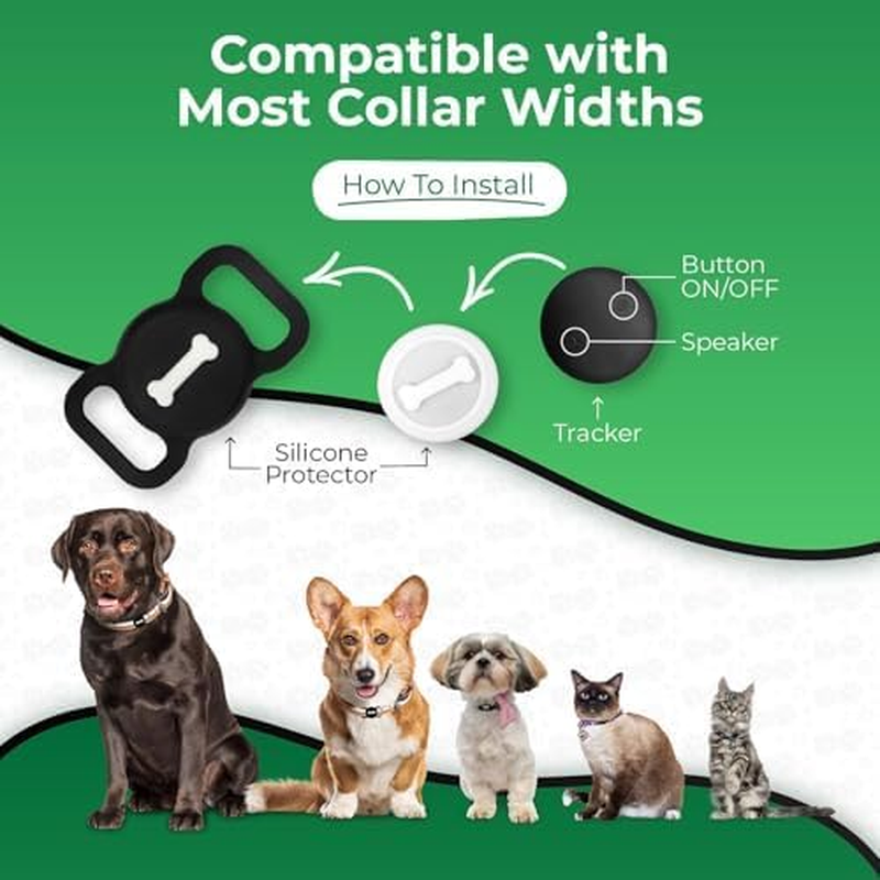 Smart Dog Tracker, Pet Tracker with Collar Holder, Effortless Location Tracking, Compatible with Find My, Not GPS Tracker image number 2