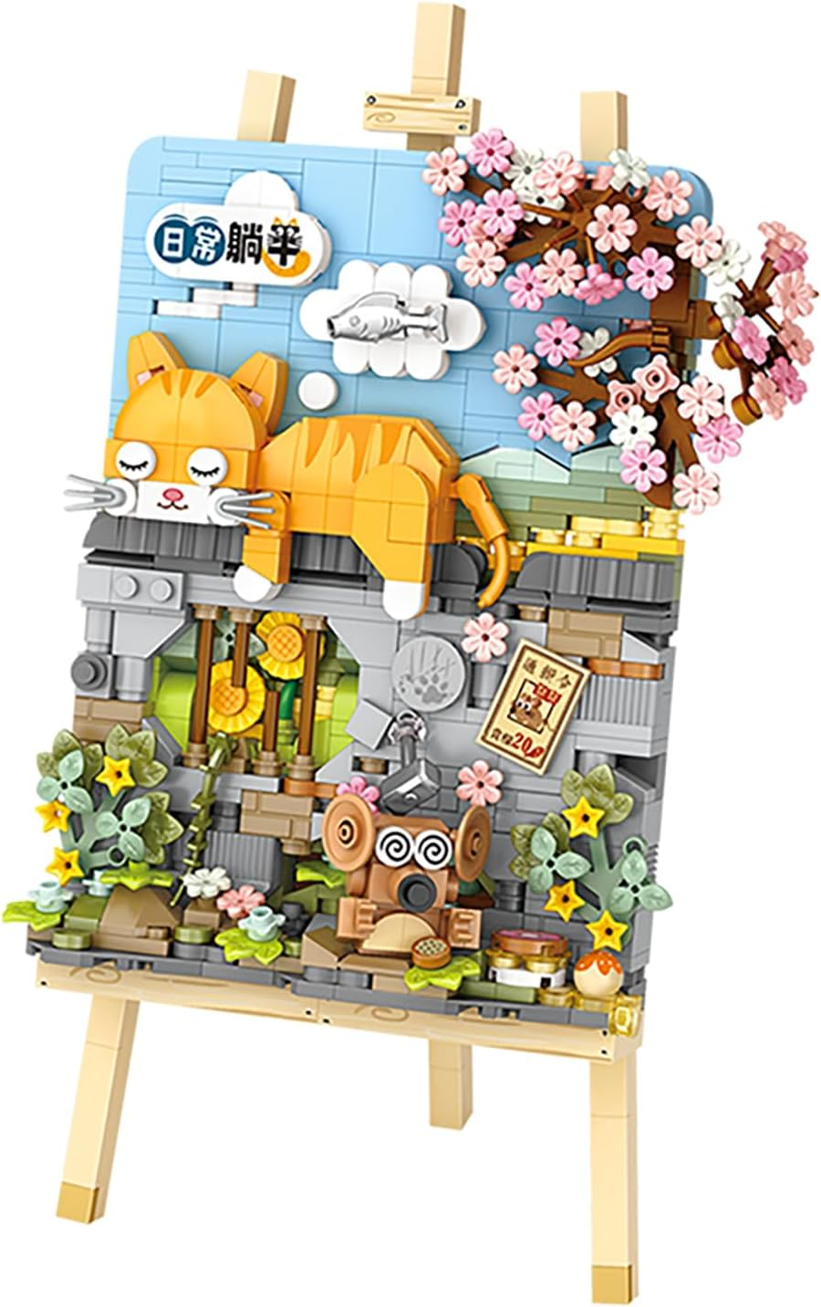 Toymart Block Painting &ndash; 3D Cat Wall Art Building Set, 787PCS Micro Building Blocks for Adults, Brick Building Set for Home Decor, Creative Block Painting Craft Kit for Teens and Kids Age 6+ image number 3