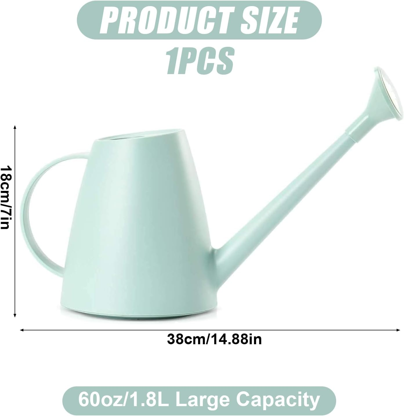 Modern Watering Can with Long Spout for Indoor & Outdoor Plants - Small Water Can for Garden Flowers image number 2