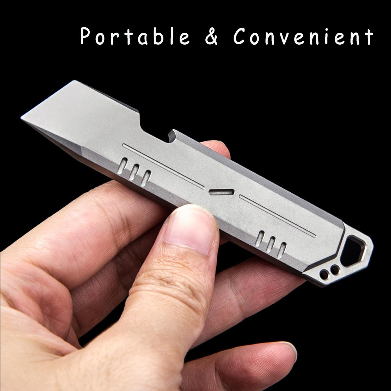 Titanium Pry Bar EDC Crowbar Multi Ti EDC Tool Multifunctional Bottle Opener Screwdriver Prybar Portable Outdoor image number 1