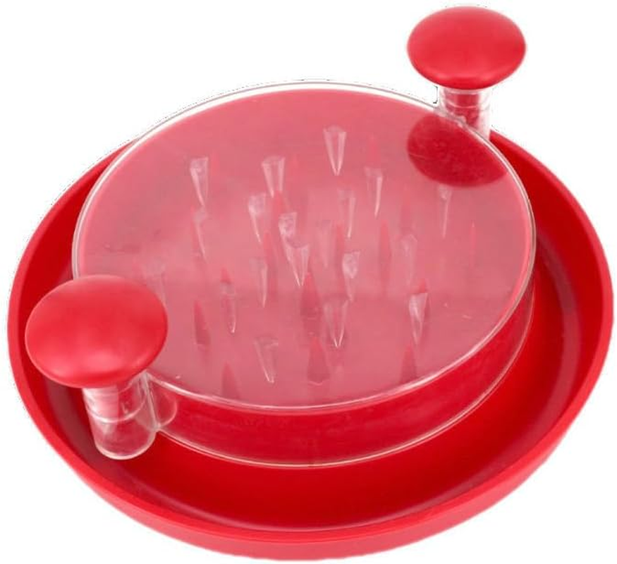 AIMALL Transparent Cover Chicken Breast Splitter, Meat Shredder for Chicken Breast and Beef Stuffing, Minced Meat Tearing Tool, 7.08X5.7X3.1Inch, Red or Black