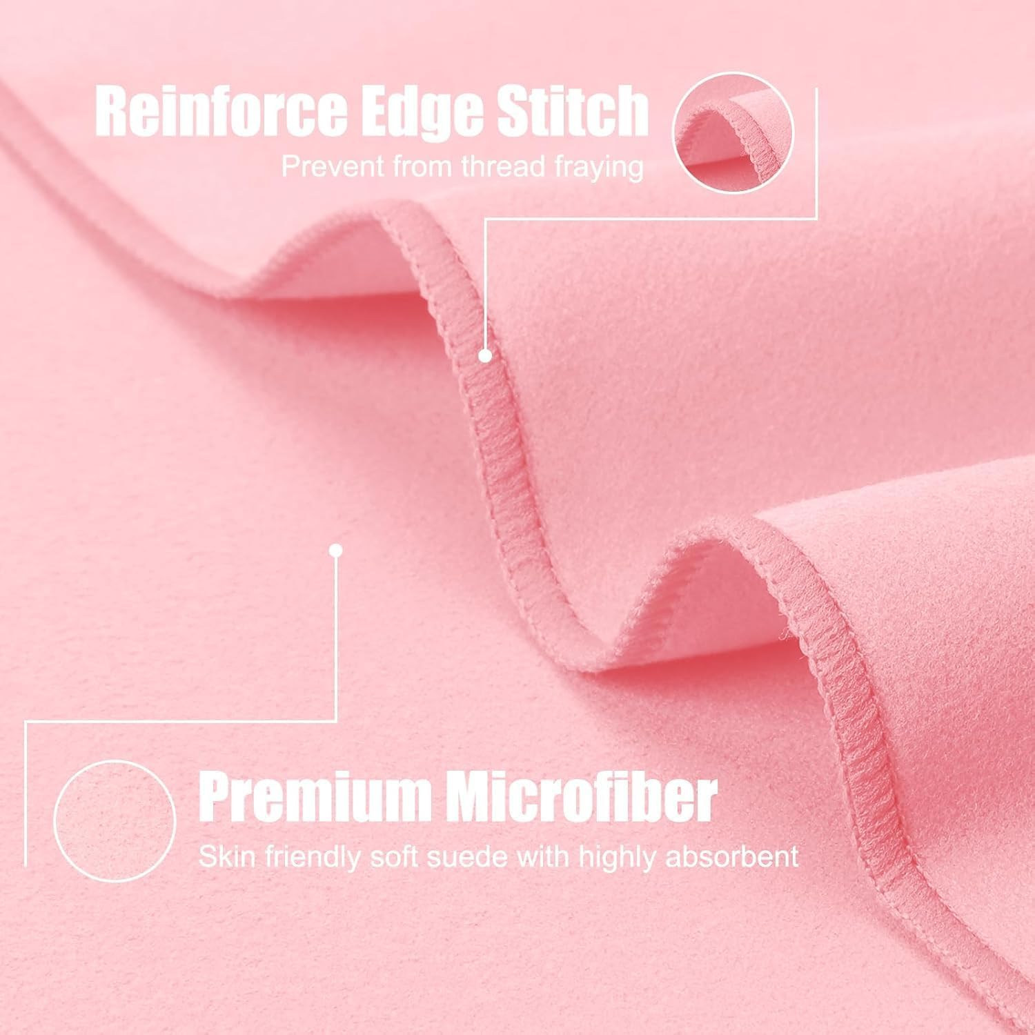 Quick Dry Gym Beach Towel for Men Women Super Absorbent Towel,Compact Microfiber Towel for Beach Gym Yoga Pool Travel Camping Sports Swim(40&times;80Cm 16&times;32Inch) (Pink) - Blue image number 6