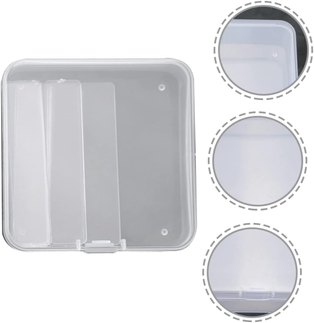 NIYANGLE Nail Display Box Fake Nails Case Tips Storage Box French Tip Decor Display Stand image number 4