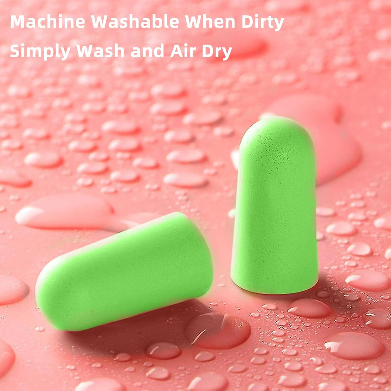 JZS Ultra Soft Foam Earplugs, 60PCS, 33Db NRR, Comfortable Ear Plugs for Sleeping, Snoring, Travel, Concerts, Work, Green - Green image number 3