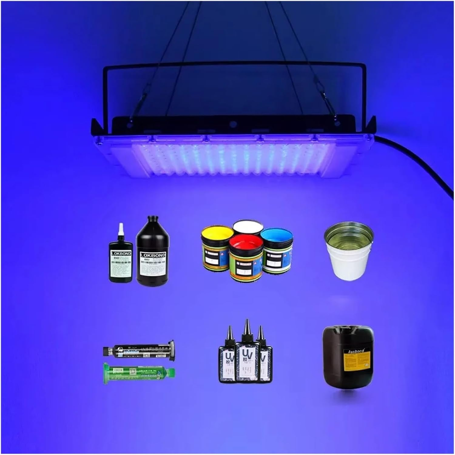 50-300W LED UV Curing Lamp 395Nm 365Nm 405Nm Glue Printing Spraying Painting Resin Ink DIY for DIY Enclosures(300W,395Nm) image number 4