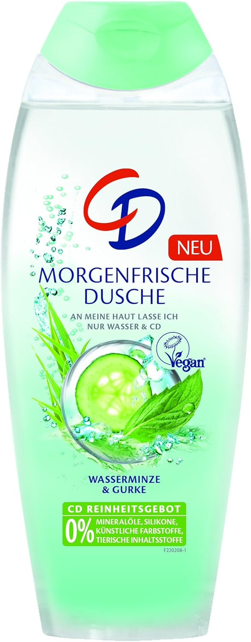 CD Shower Morning Freshness/Vegan Shower Gel Suitable for Sensitive Skin, 250 Ml