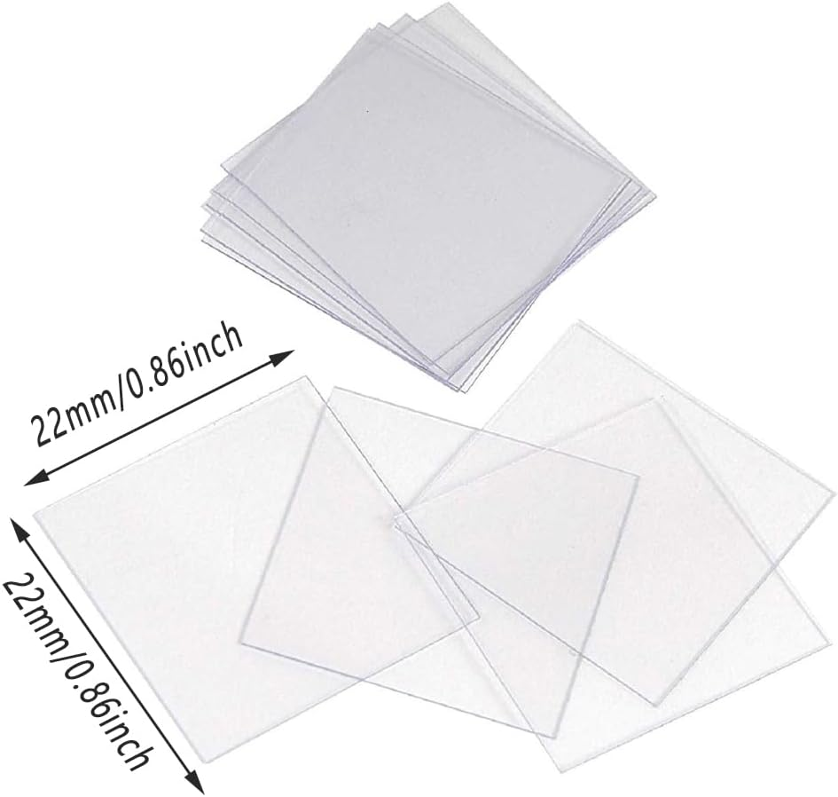 AIMALL Premium Microscope Cover Slips, Standard Pre-Cleaned Glass Slides, Set of 200, Size: 22 Mm X 22 Mm and 1" X 3" image number 2