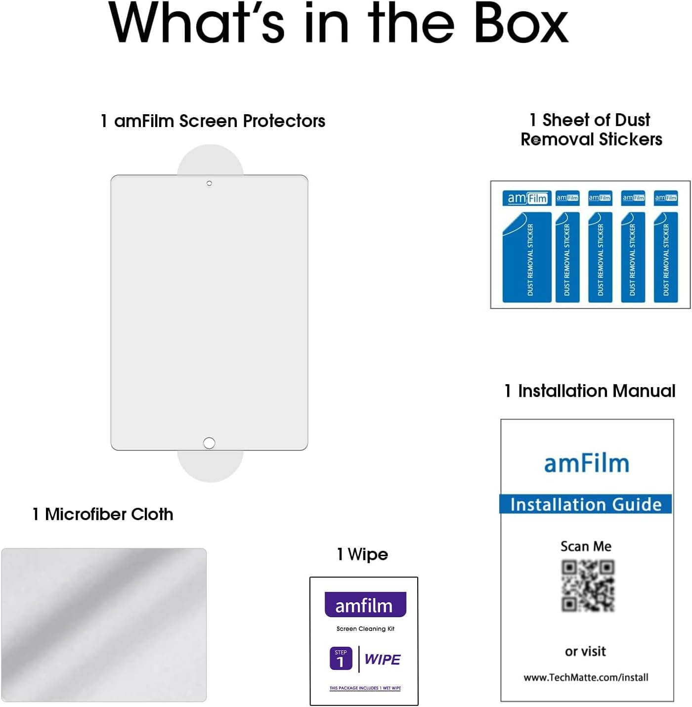 Amfilm Glass Screen Protector for Ipad 9.7 6Th Gen, 5Th Gen, Ipad Pro 9.7, Ipad Air, Air 2, Tempered Glass, Apple Pencil Compatible image number 3