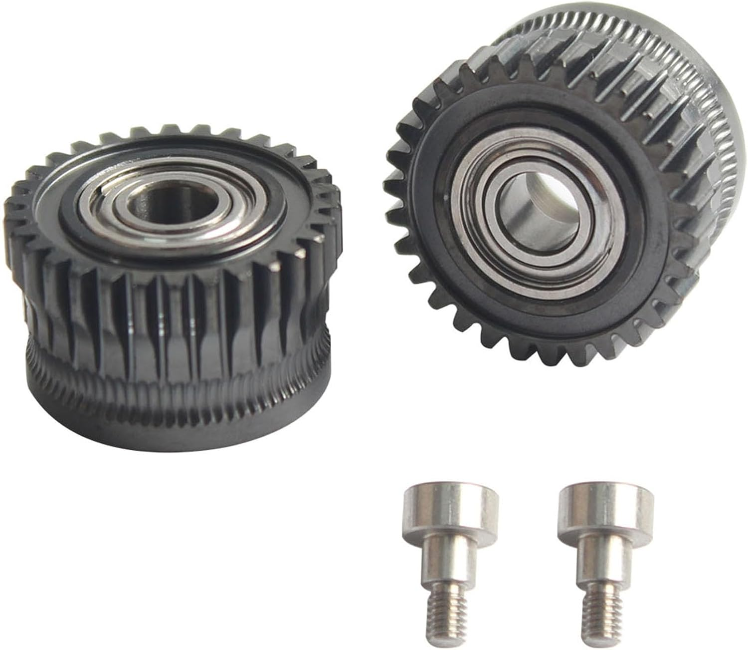 Extruder Gears Kit Compatible with Creality K1/K1 Max/K1C 3D Printer All Metal Filament Drive Gear Nickel Plated Hardened Steel Plating High Hardness 3D Printer Accessories Parts