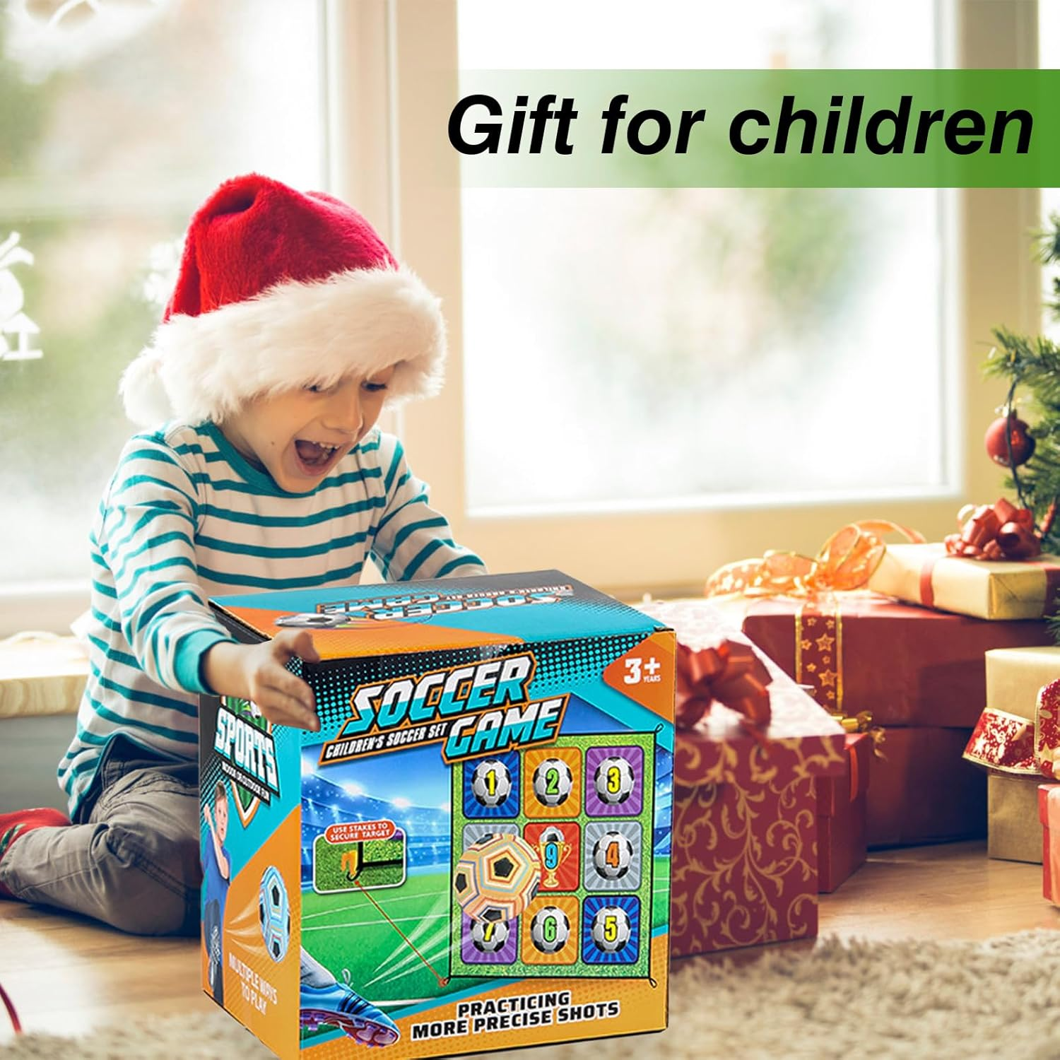 HCBZVV Soccer Ball Game Mat Set - Backyard/Outdoor/Indoor Mini Soccer Toys Games Set with Adhesive Soccer, No Need to Inflatable -Soccer Birthday Gift Toys for Kids Yard Backyard Games (59 X 59 In) image number 6