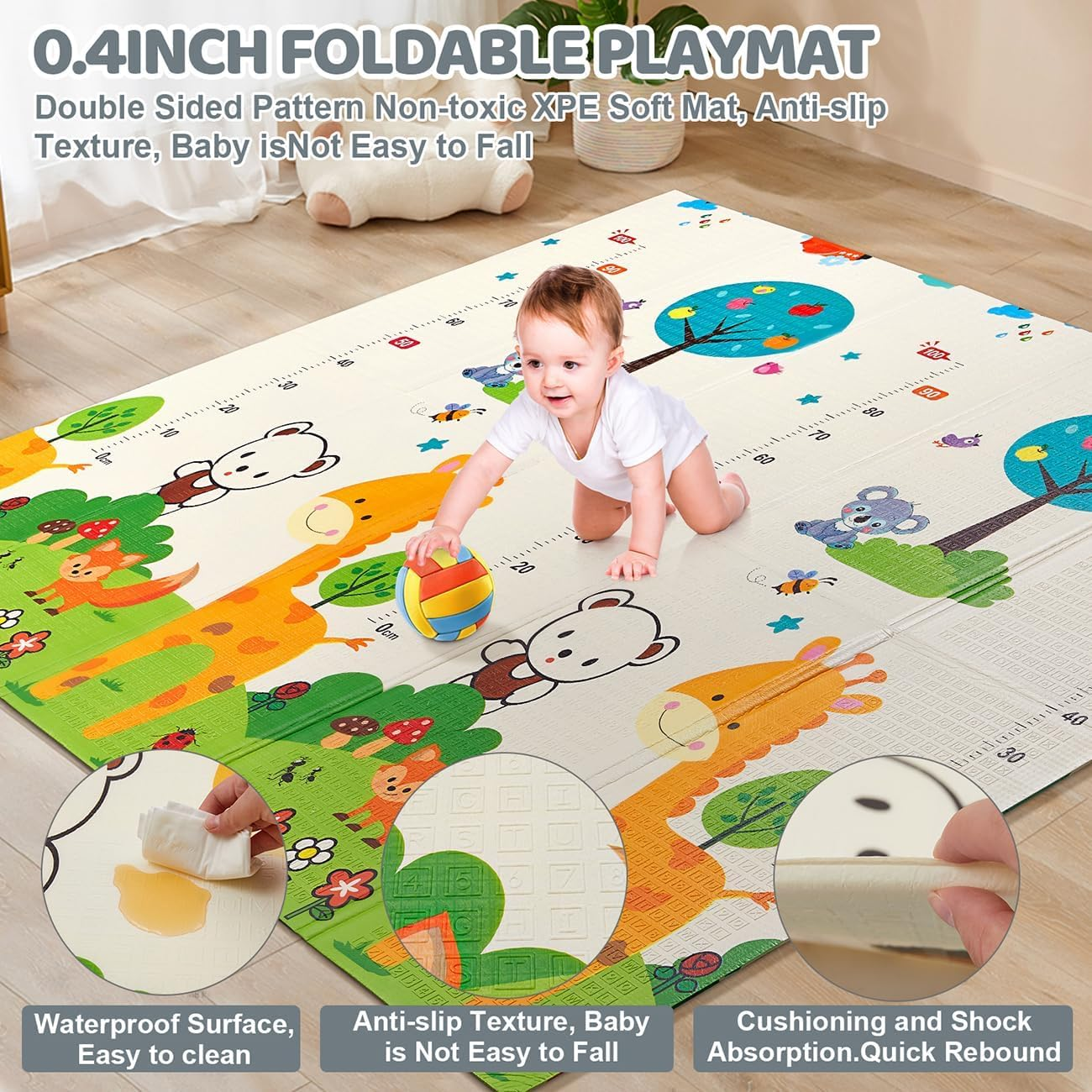 Large Baby Playpen with Mat - 200 X 180 Cm Baby Play Yard for Toddler Indoor & Outdoor Kids Activity Center, Sturdy Safety Play Yard with Soft Breathable Mesh image number 1