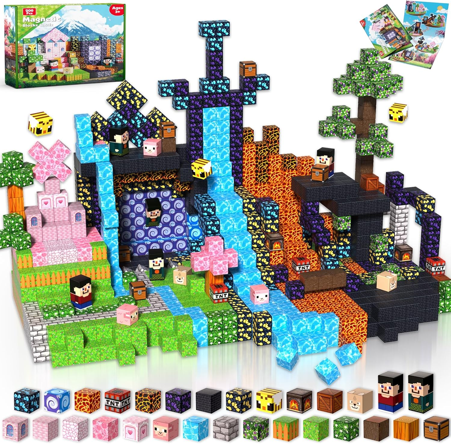 Goody King Magnetic Building Blocks|150Pcs Magnetic Building Cube Game, Constructions Toys for Boys & Girls Age 3-4,5-8 9 10,STEM Montessori Stacking Toy, Sensory Tiles Birthday for Toddlers image number 4