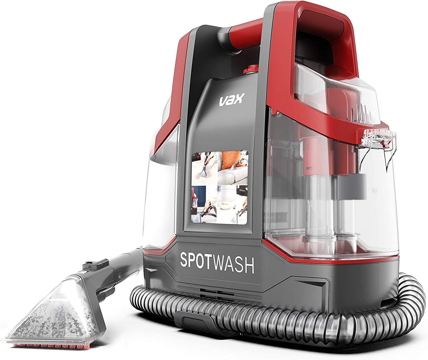 Vax Spotwash Spot Cleaner | Lifts Spills and Stains from Carpets, Stairs, Upholstery | Portable and Compact &ndash; CDCW-CSXS, 1.6L, Red image number 5